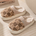 Plush Checkered Slippers