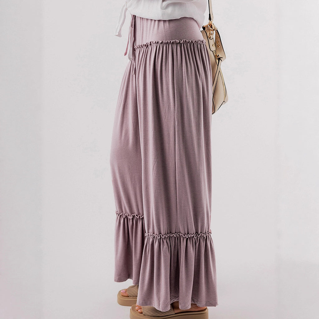Flax Ruffle Wide Leg Tiered Ruffle Wide Leg Pants – Avant Muse