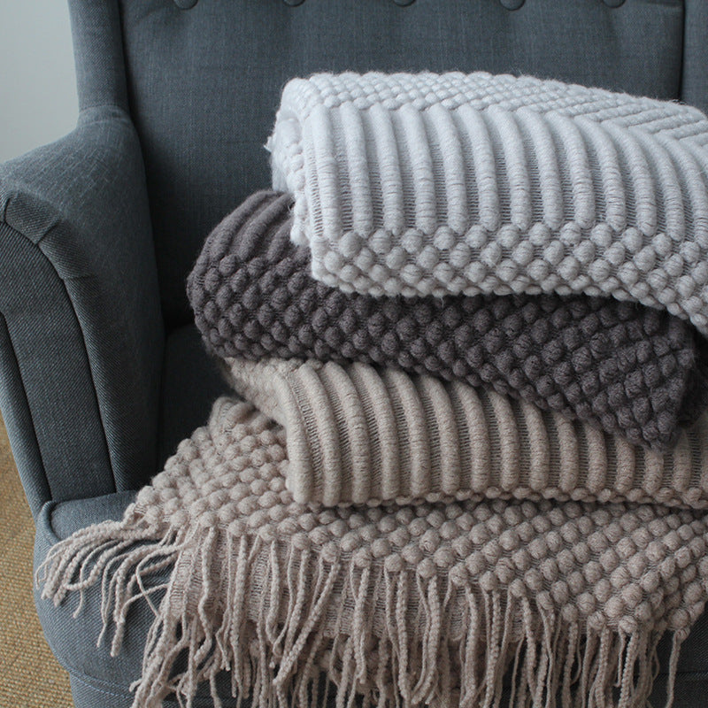 Neutral Decorative Throw Blanket