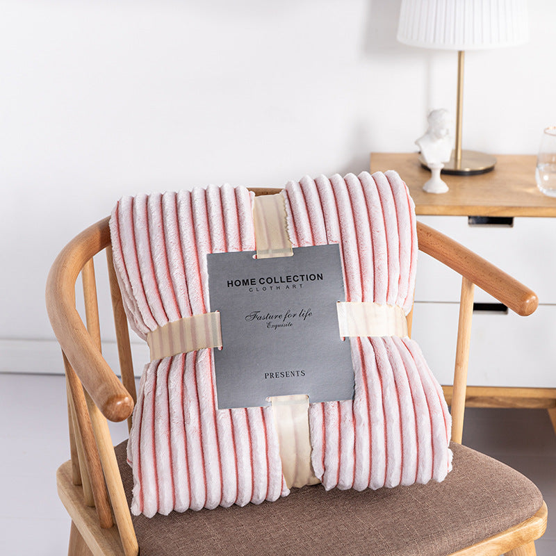 Cozy Striped Nap Blanket