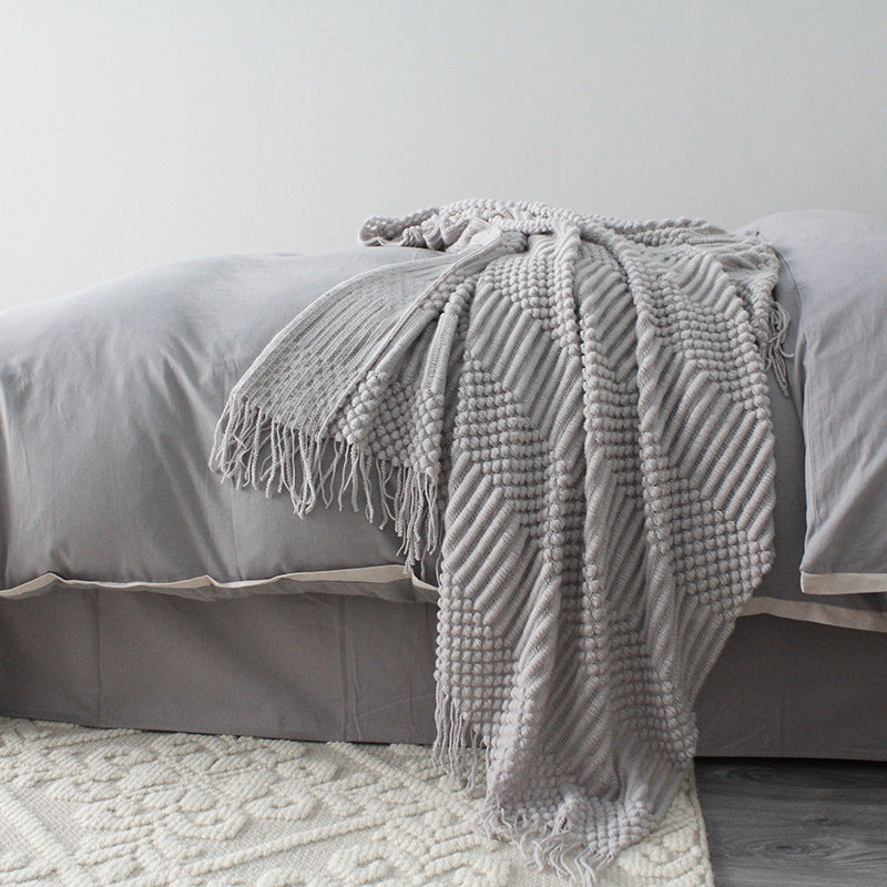 Neutral Decorative Throw Blanket