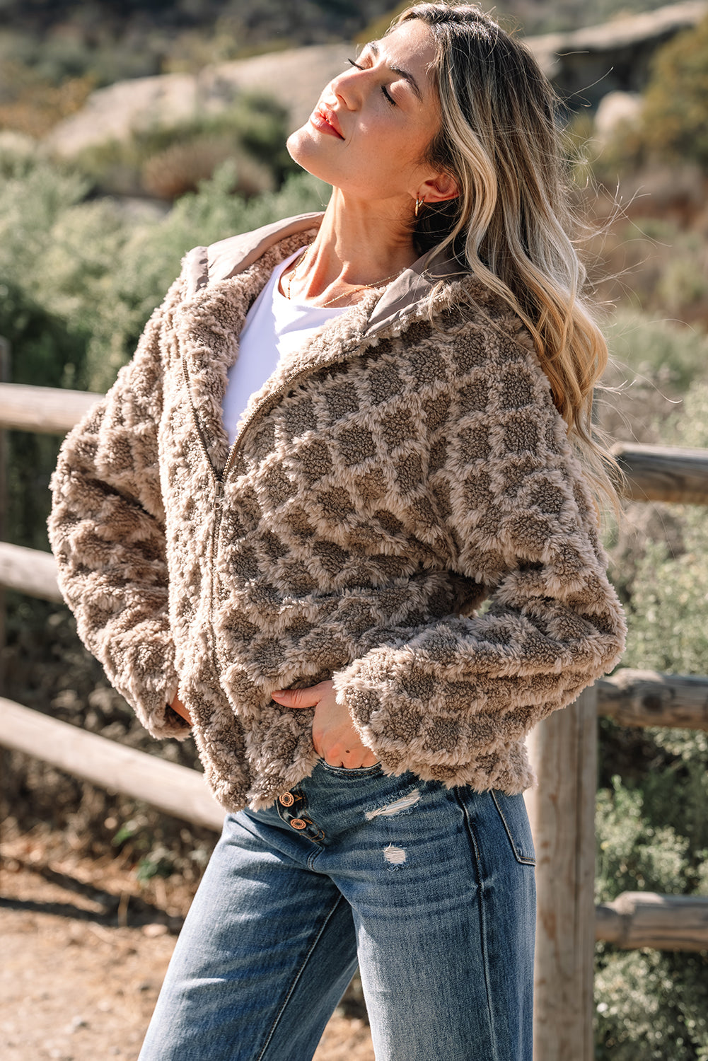 Umbria Hooded Sherpa Jacket