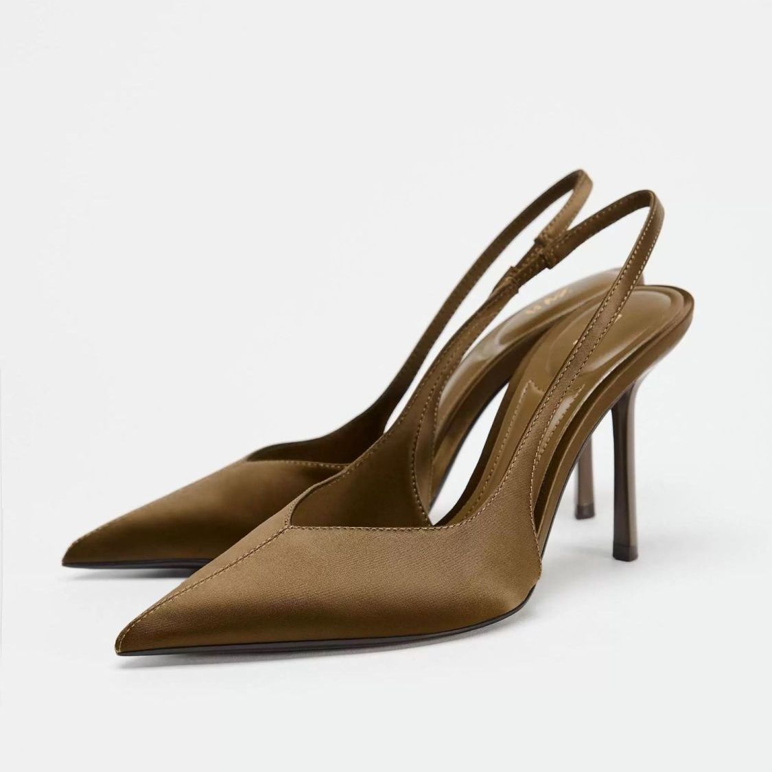 Solid Color Basic Pointed Heel