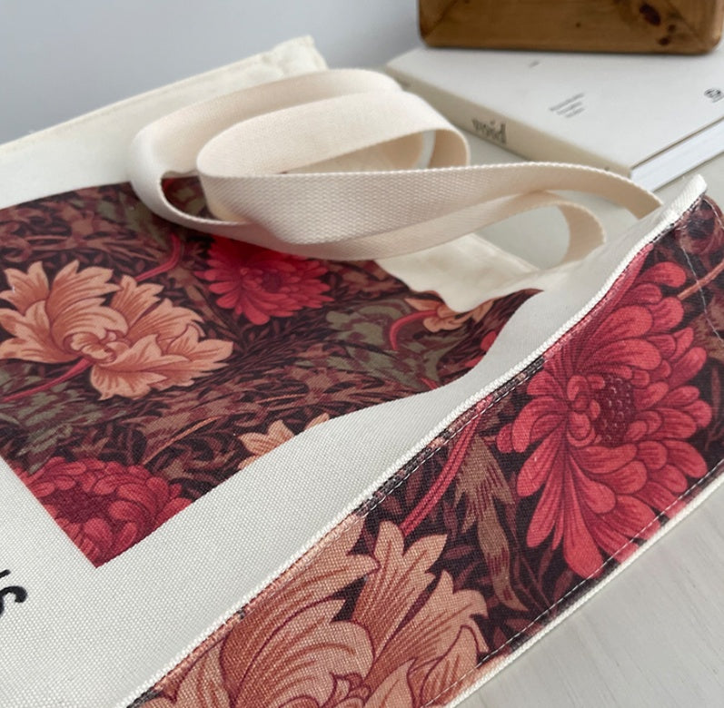 Floral Printed Canvas Tote