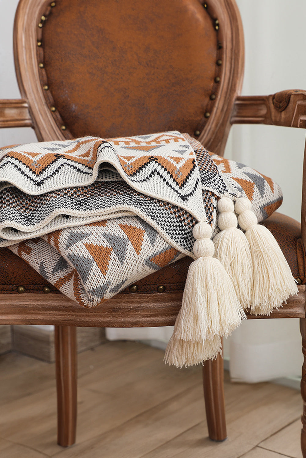 Patterned Tassel Throw