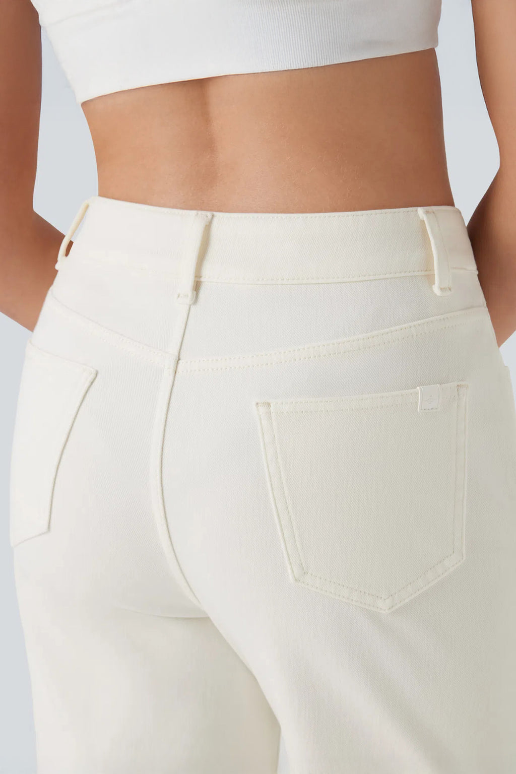 Solid White Bermuda Shorts