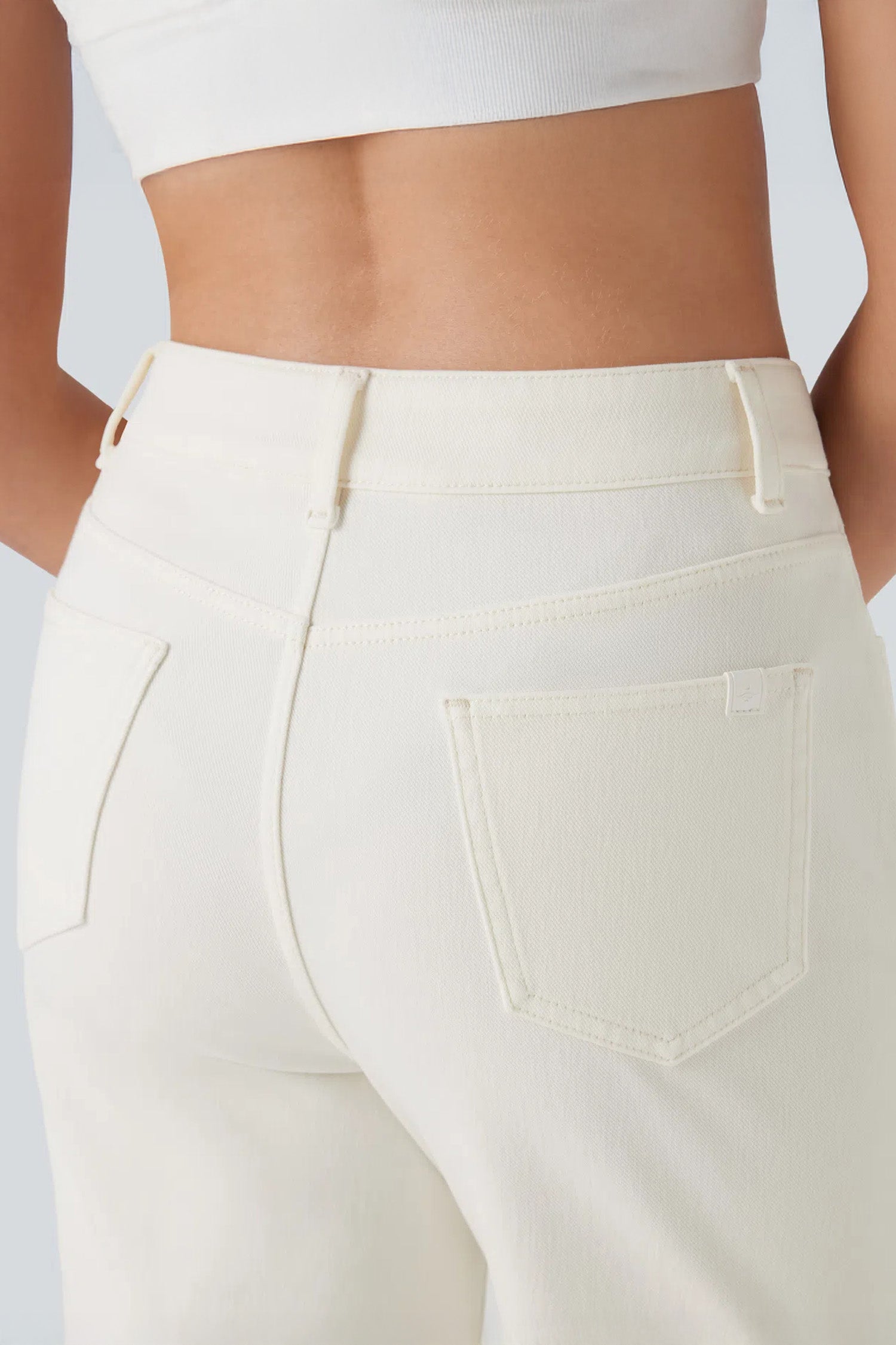 Solid White Bermuda Shorts