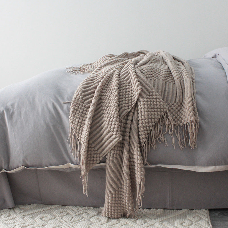 Neutral Decorative Throw Blanket