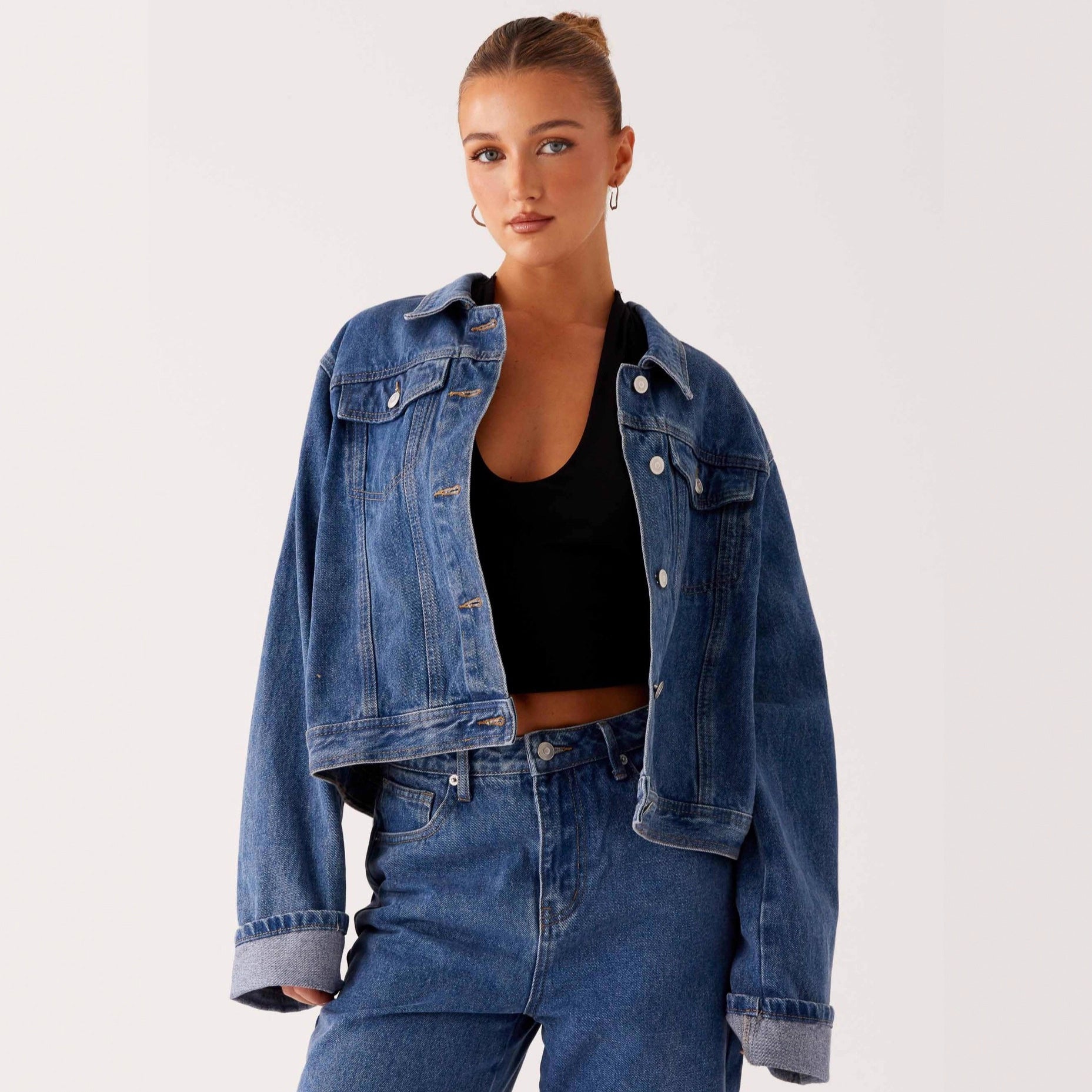 Casual Long Sleeve Denim Jacket