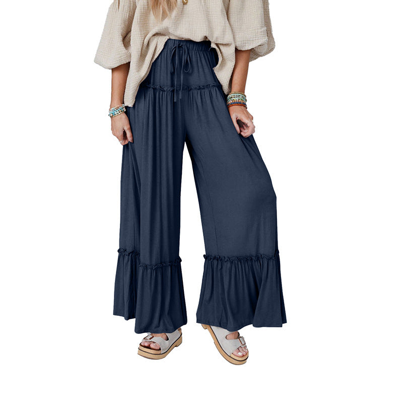 Flax Ruffle Wide Leg Tiered Ruffle Wide Leg Pants – Avant Muse
