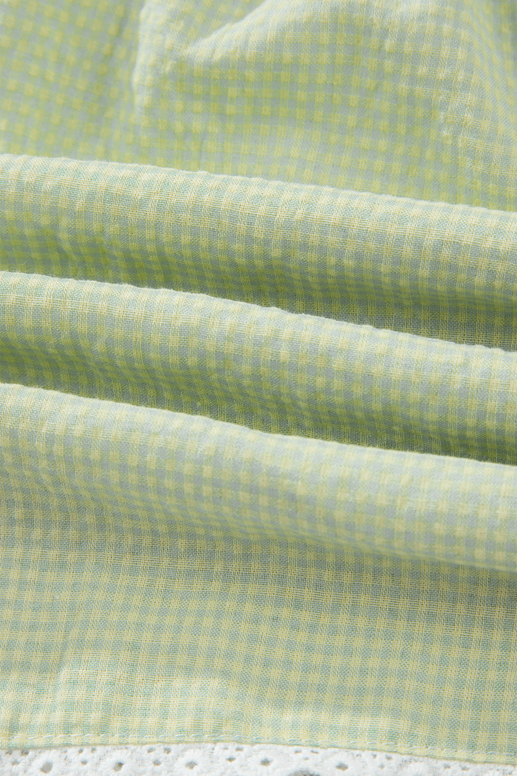Green Gingham Pajama Shorts