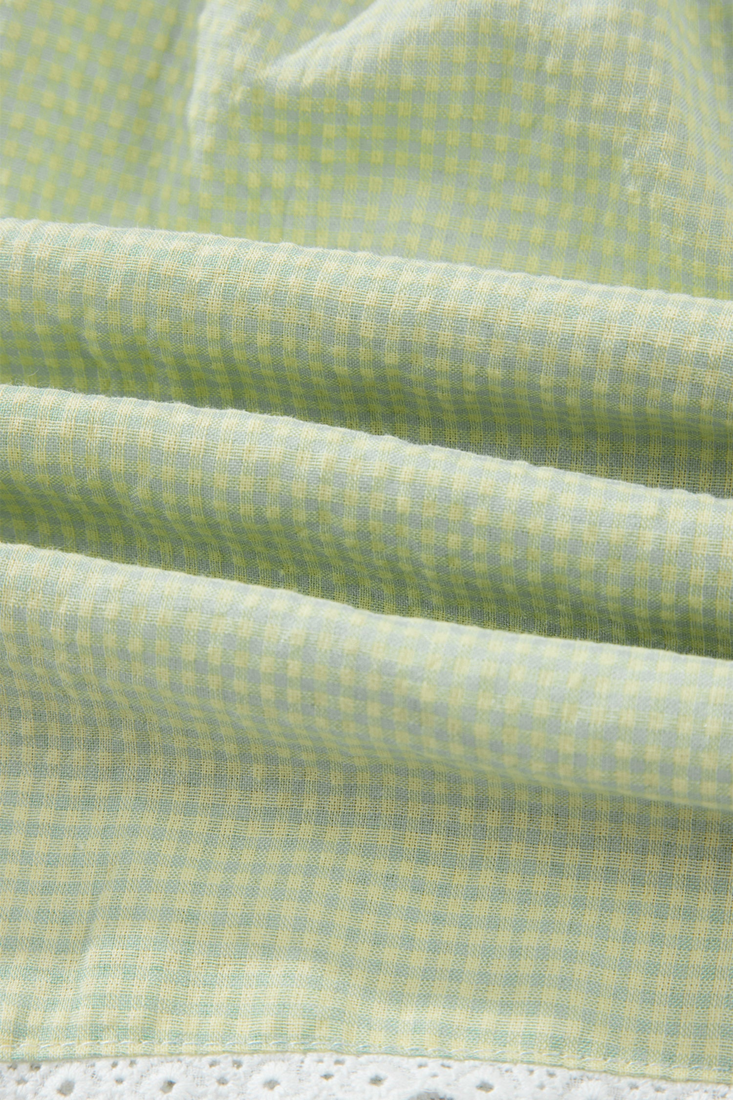 Green Gingham Pajama Shorts
