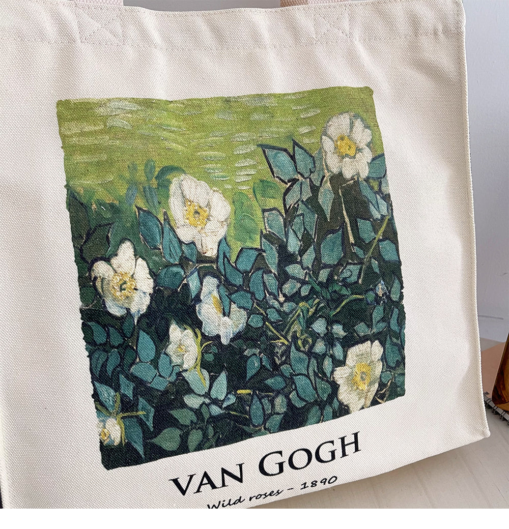 Wild Rose Printed Tote Bag