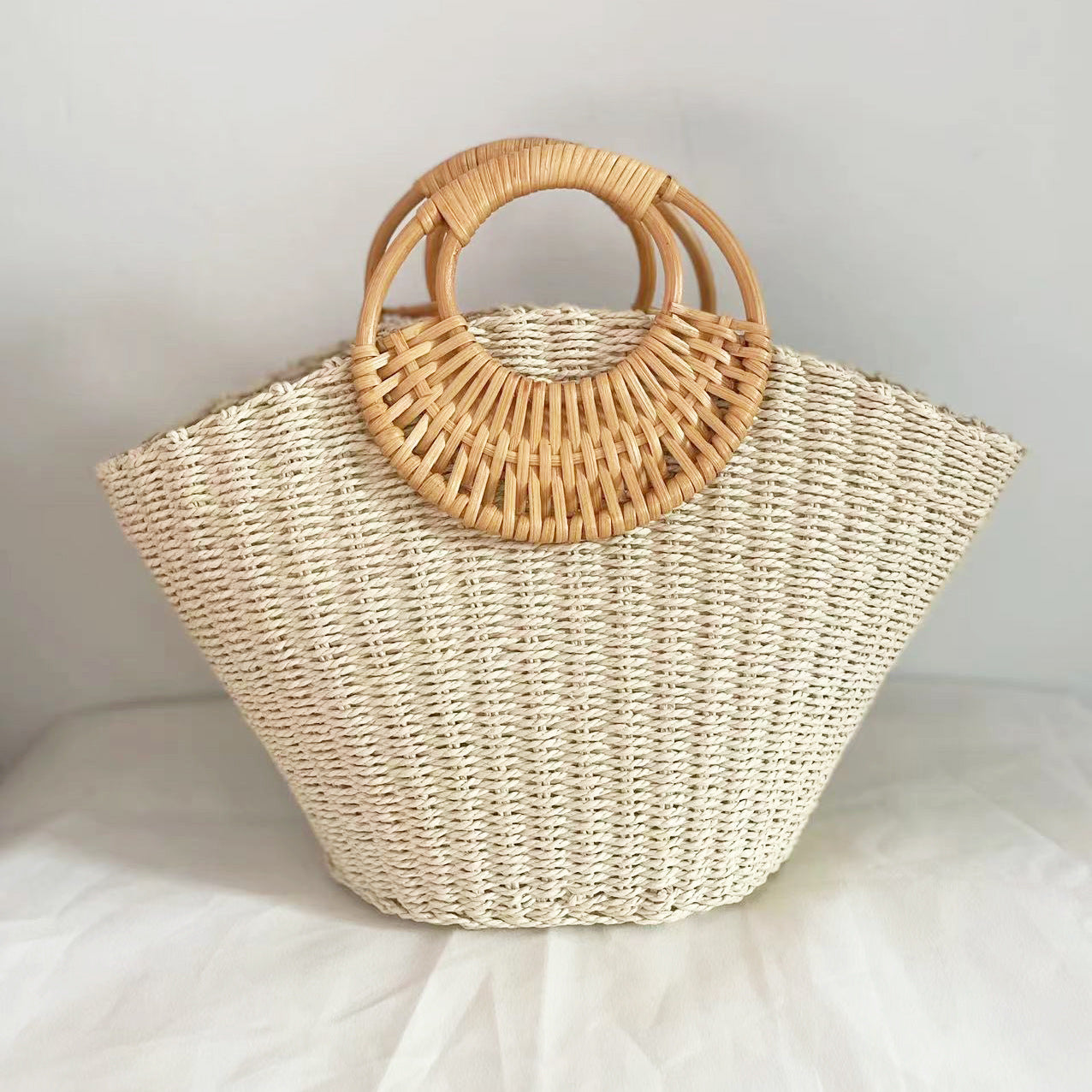 Sifnos Straw Beach Handbag