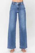 Chambray Blue Cropped Jeans