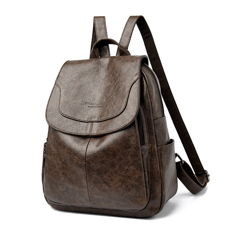 Casual Leather Backpack
