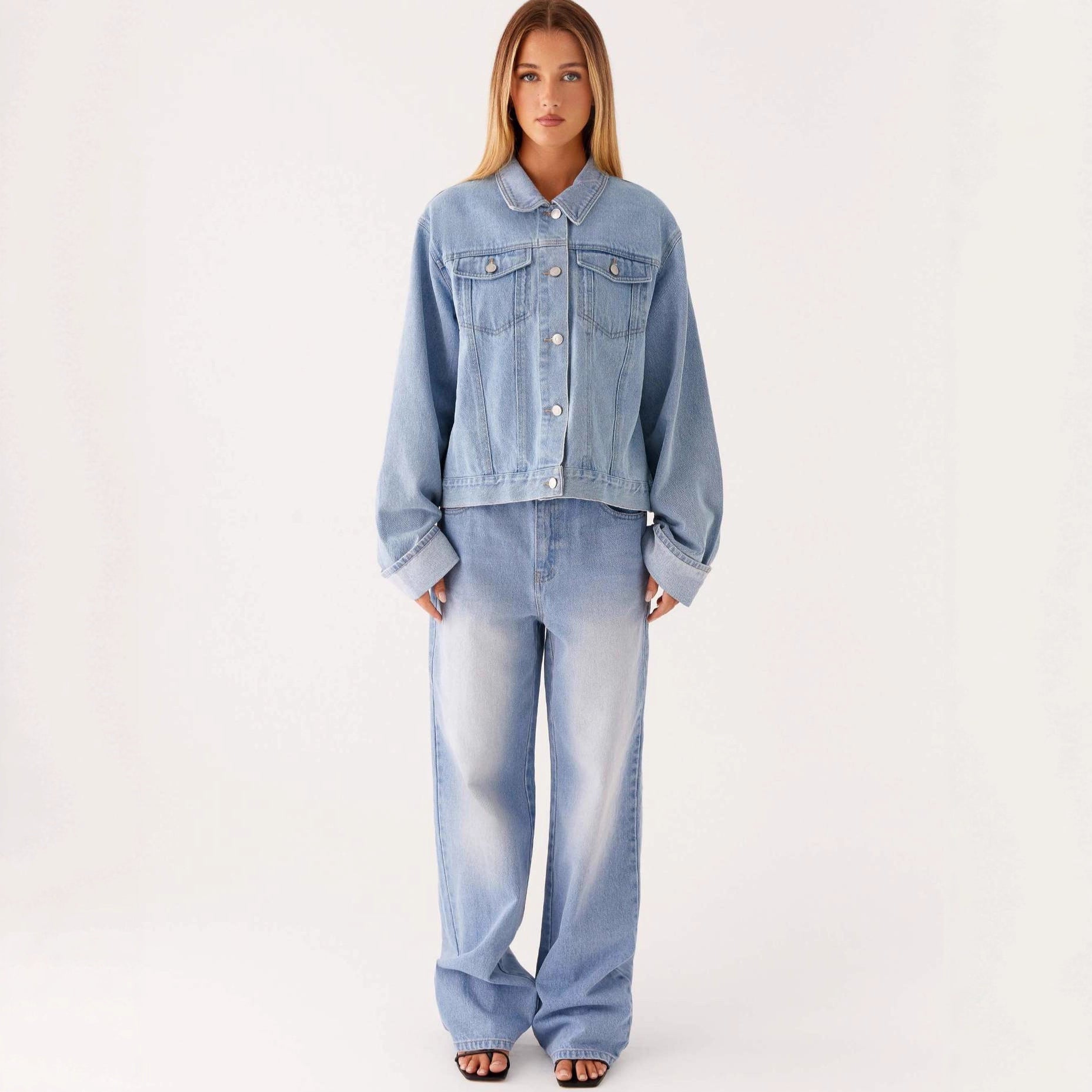 Casual Long Sleeve Denim Jacket