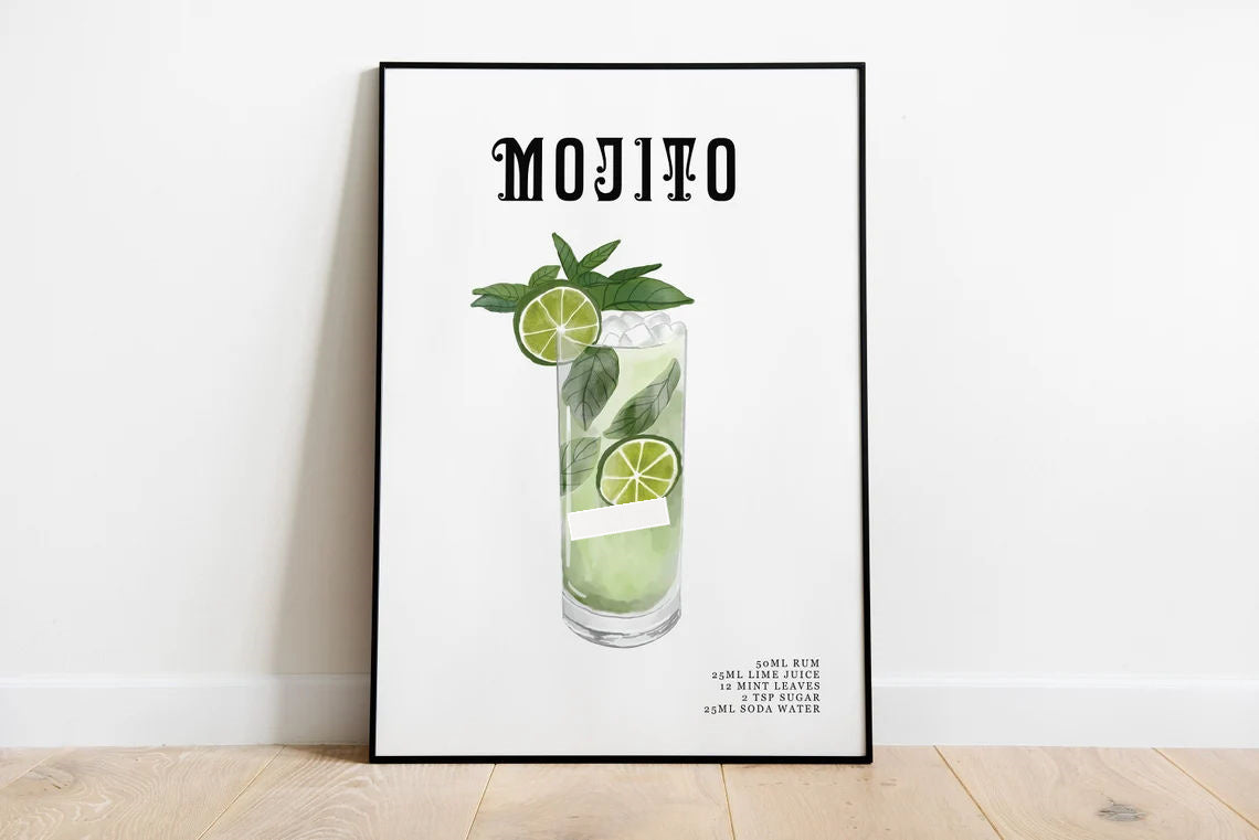 Drink Recipe Canvas Print
