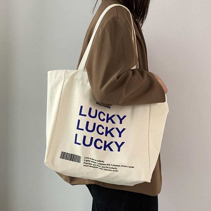 Lucky Canvas Tote Bag