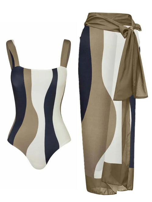 Adamantas Swimsuit Skirt Set