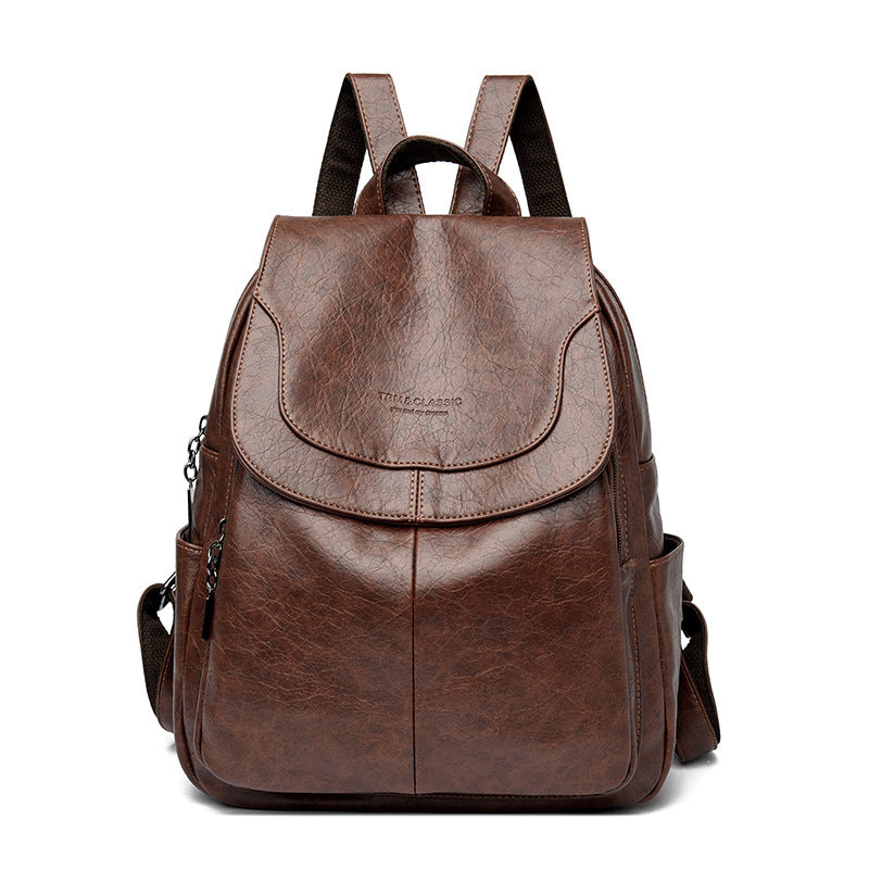 Casual Leather Backpack
