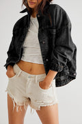 Black Washed Denim Jacket