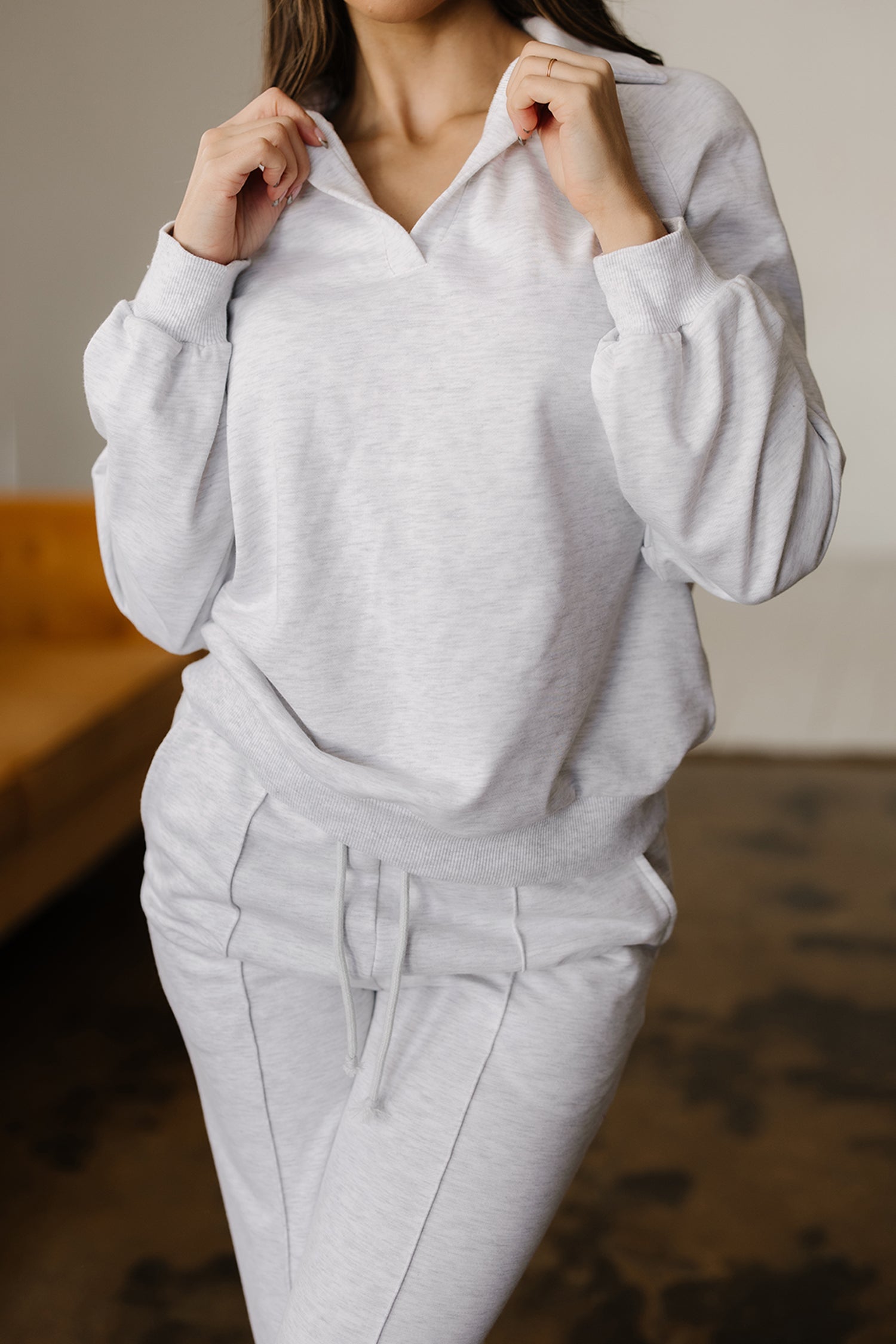 Slate V-Neck Sweatsuit