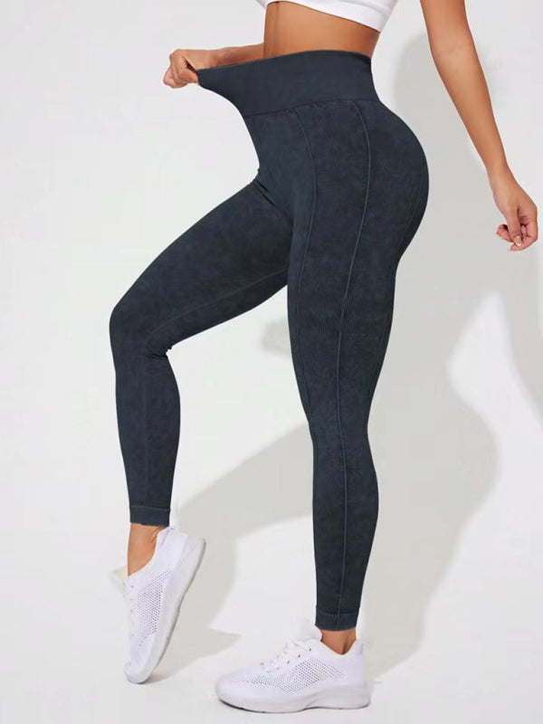 Bleach Washed Cinching Leggings